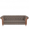 vintage Chester Club 3 Seater Sofa -Moreland Harris Tweed - Made To Order