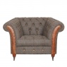 Chester Club Chair - Moreland Harris Tweed - Fast Track Delivery