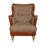 vintage Ellis Snug Chair - Hunting Lodge Harris Tweed - Fast Track Delivery