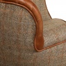 vintage Elston Chair - Hunting Lodge Harris Tweed - Fast Track Delivery