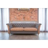 vintage Granby 3 Seater Sofa - Moreland Harris Tweed - Fast Track Delivery