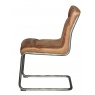 Carlton Hipster Retro Dining Chair in Vintage Brown Faux Leather