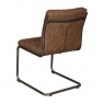 Carlton Hipster Retro Dining Chair in Vintage Brown Faux Leather