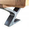 Carlton Windermere Rustic Monastery Ext. Table  - Smoked Oak Top with Metal Legs (Special Order)