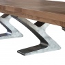 Carlton Windermere (special order) Rustic Monastery Ext. Table  - Smoked Oak Top with Metal Legs