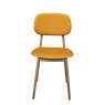 Bari Dining Chair - Upholstered seat and back - Saffron/Mustard Velvet