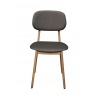 Bari Dining Chair - Upholstered seat and back - Granite/Silver Velvet