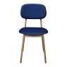 Carlton Bari Dining Chair - Upholstered seat and back - Marine Blue