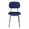 Carlton Bari Dining Chair - Upholstered seat and back - Marine Blue