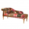 vintage Chester Chaise - (Patchwork Button Back L/Hand Facing) Inc -  Bolster Cushion Inc