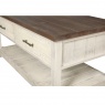 Carlton Sandbanks - Coastal Painted Pine Coffee Table with Drawers and Slatted Shelf