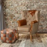 vintage Buckingham Chair - Hunting Lodge Harris Tweed - Fast Track Delivery