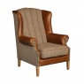 Fluted Wing Armchair - Hunting Lodge Harris Tweed - Fast Track Delivery