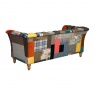 vintage Rutland Harlequin Patchwork 2 Seater Sofa - Fast Track Delivery