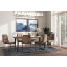 Carlton Modena Table - (Charcoal Oiled Finish) with 