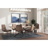 Carlton Modena Table - (White Oiled Finish) with Spider metal leg -1.5m
