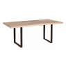 Modena Table - (White Oiled Finish) with "U" styled metal legs - 2.0m