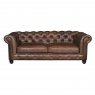 vintage Gotti Club 3 Seater - (Espresso Leather)