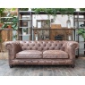 vintage Gotti Club 3 Seater - (Espresso Leather)