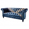 vintage Chester Saltire 2 Seater Leather Sofa - To Order