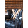 vintage Crompton Saltire Chair Leather