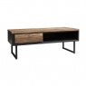 Carlton JavaSleeper Wood/Black Iron - 1 Drawer Coffee Table/TV Unit