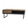 Carlton JavaSleeper Wood/Black Iron - 1 Drawer Coffee Table/TV Unit