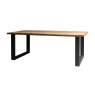 Carlton Java Sleeper Wood  - 200cm Rectangular Dining Table with U Leg