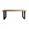 Carlton Java Sleeper Wood  - 200cm Rectangular Dining Table with U Leg