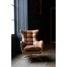 vintage Fallon Swivel Chair - Leather and Canvas
