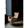 vintage Fallon Swivel Chair - Leather and Canvas