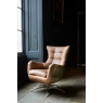 vintage Fallon Swivel Chair - Leather and Canvas