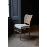 Carlton Anouk Dining Chair with Rattan Back and Linen Seat