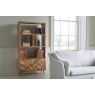 Carlton Chevron Bookcase with 2 Door in Natural Finish