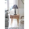 Carlton Chevron Lamp Table One Drawer in Natural Finish