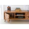 Chevron TV Cabinet 2 door in Natural Finish..