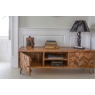 Carlton Chevron TV Cabinet 2 door in Natural Finish..