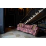vintage Westminster Large 3 Seater Sofa in Printed Coral Velvet Fabric