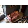 vintage Westminster Large 3 Seater Sofa in Printed Coral Velvet Fabric