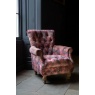 vintage Westminster Armchair in Printed Coral Velvet