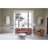 vintage Westminster Armchair in Printed Coral Velvet