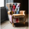Dickinson Armchair in Patchwork & Cerato Brown Leather