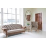 vintage Haworth 3 Seater Sofa in Hunting Lodge Harris Tweed with Medium Oak Legs - Fast Track