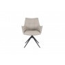 Rome Chair Truffle PU Leather with 360° Rotatable with Metal Legs
