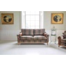 vintage Whitwell 2 Seater Sofa in Malham Green Wool & Tan Leather - Fast Track