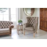 vintage Kensington Deluxe Chair with Buttoned Arms (3HTW Hunting Lodge & Tan Leather)