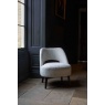 Carlton Lydia Upholstered Chair in Ivory Fabric with Black Wenge Legs
