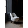 Carlton Lydia Upholstered Chair in Ivory Fabric with Black Wenge Legs