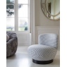 Carlton Miami Upholstered Chair in Grey/White Houndstooth Fabric with Black Wenge Legs