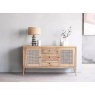 Carlton Toba - Arch Sideboard in Recycled Teak with 2 Doors & 3 Drawers - Natural Rustic Finish